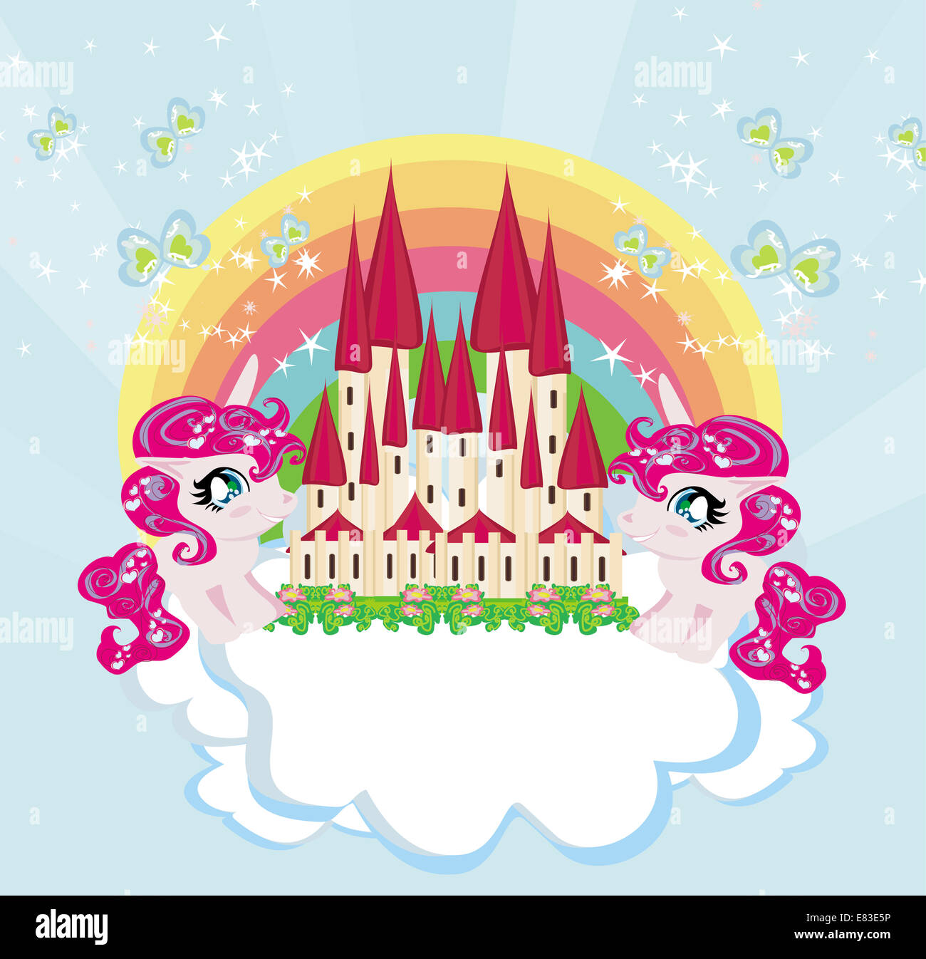 rainbow princess castle