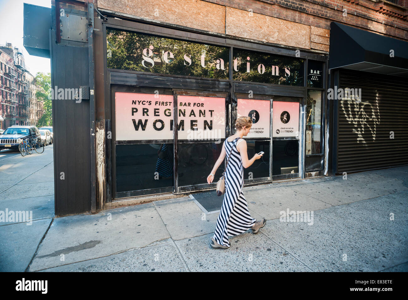 Gestations, NYC's first bar for pregnant women Stock Photo Alamy