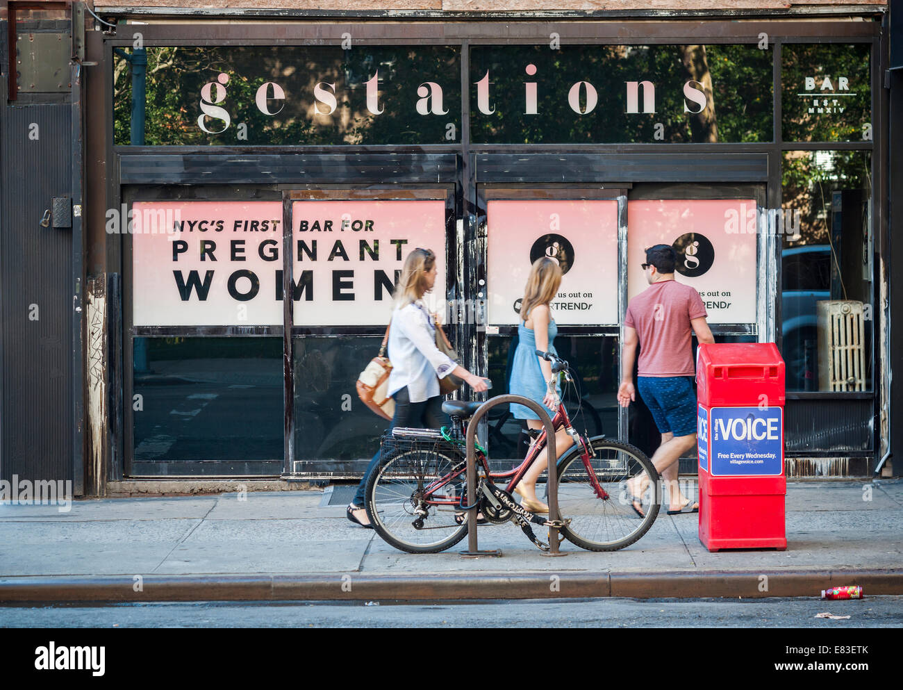 Gestations, NYC's first bar for pregnant women Stock Photo