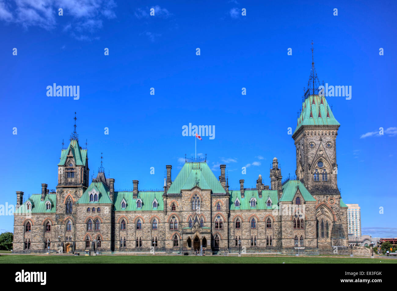 View of the Parliament buildings, Ottawa, Ontario, Canada Stock Photo