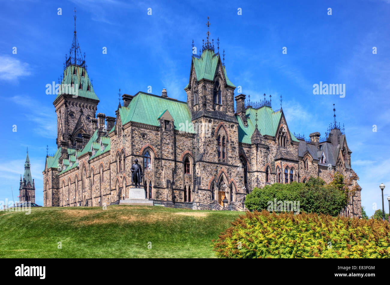 Exterior view of the Parliament Buildings, Ottawa, Ontario, Canada Stock Photo