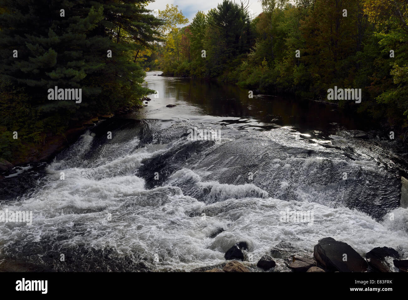 Rapids on the Amable du Fond river north of Eau Claire Gorge Calvin Northern Ontario Stock Photo