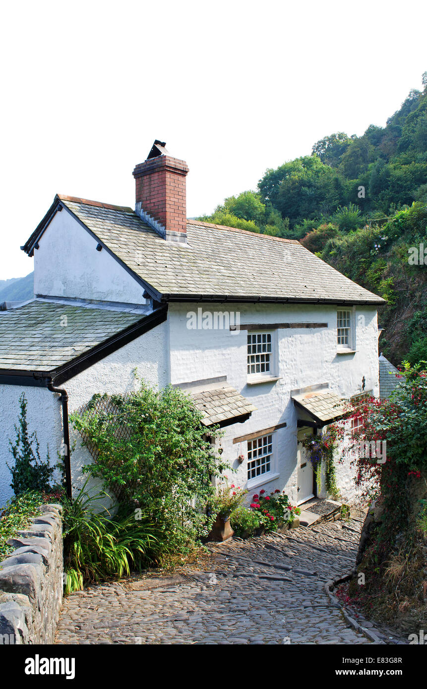 cottage in Clovelly, Devon, UK Stock Photo Alamy
