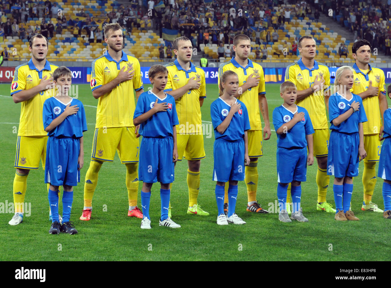Ukrainian national football team during the match between ...