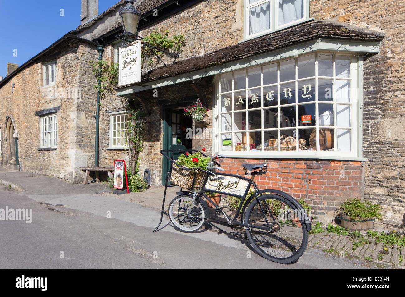 The village bakery, Lacock, Wiltshire, England, UK Stock Photo