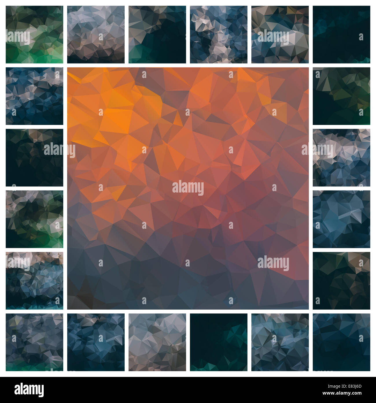 set polygonal backgrounds Stock Photo - Alamy