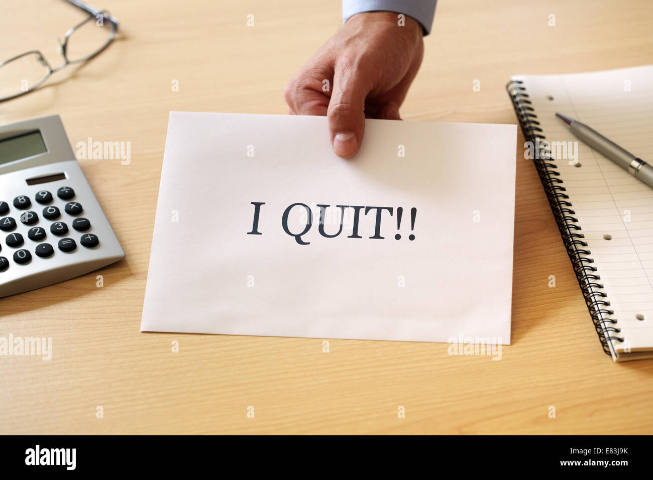 Quitting your job Stock Photo