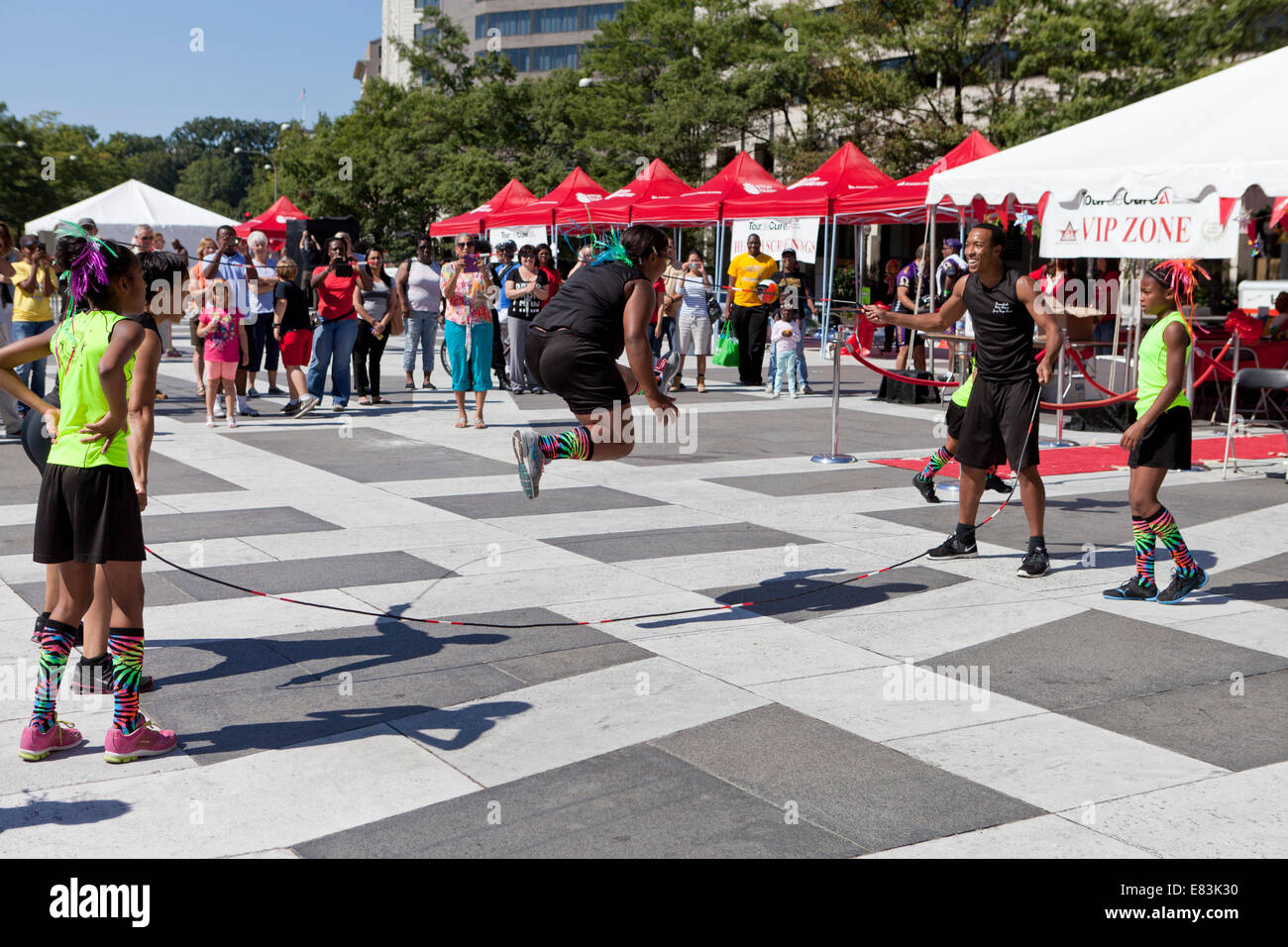 Team jumping hi-res stock photography and images - Alamy