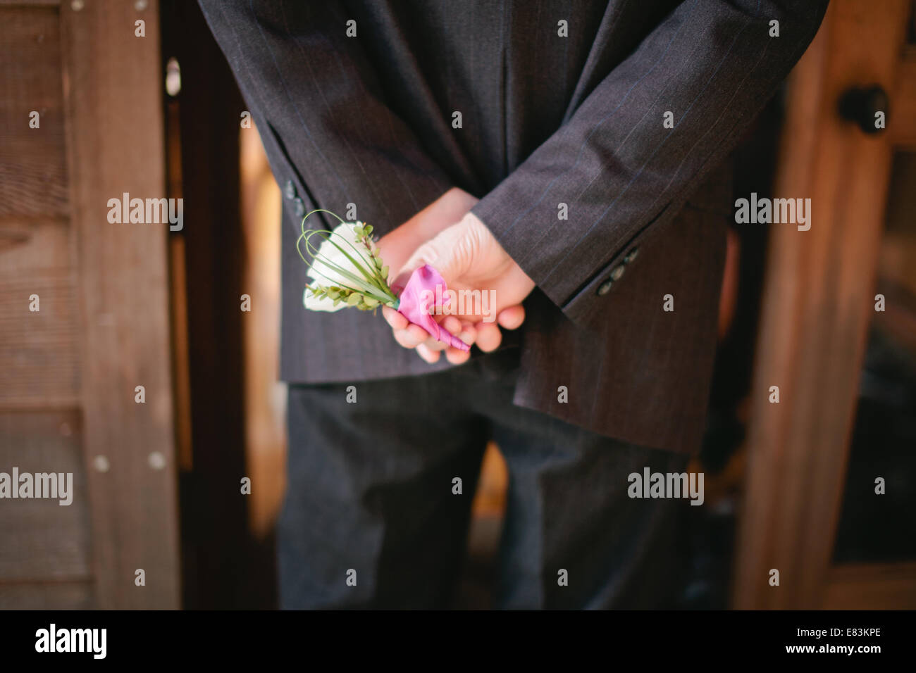 Corsage for a wedding Stock Photo