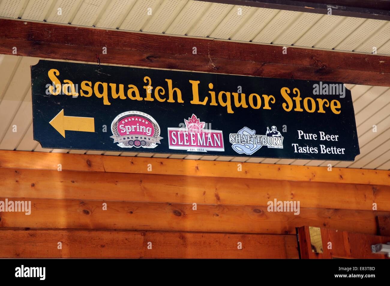 A liquor store named after Bigfoot in Harrison Hot Springs, British