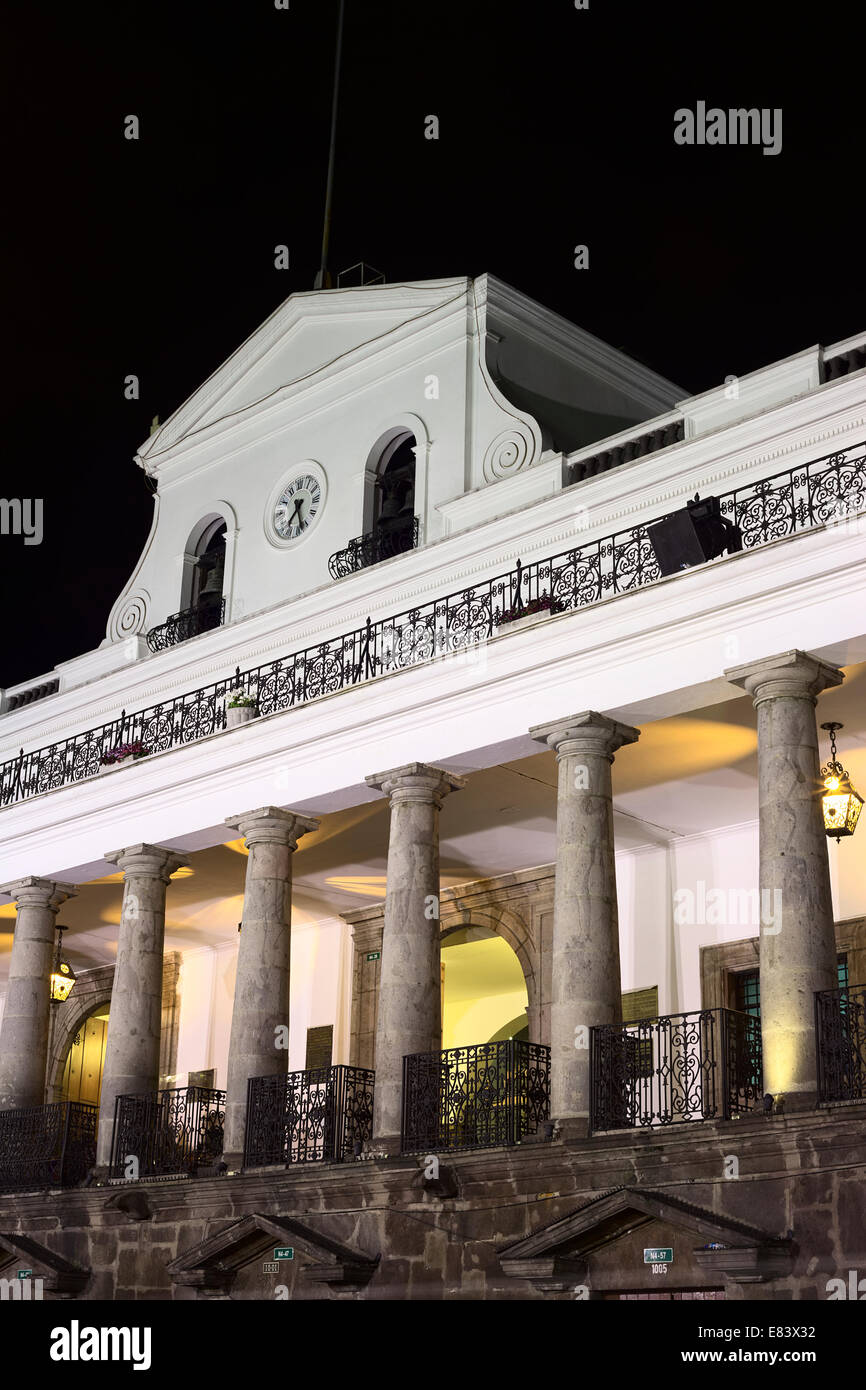 The Carondelet Palace (Presidential Palace) on Plaza Grande in the city center in Quito, Ecuador Stock Photo