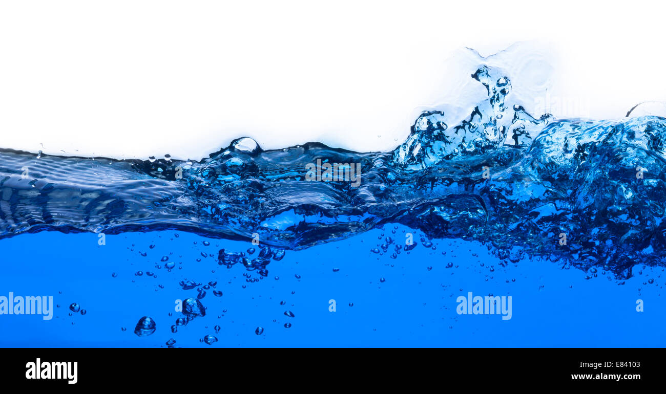 Clean water wave with bubbles. Fresh photography Stock Photo