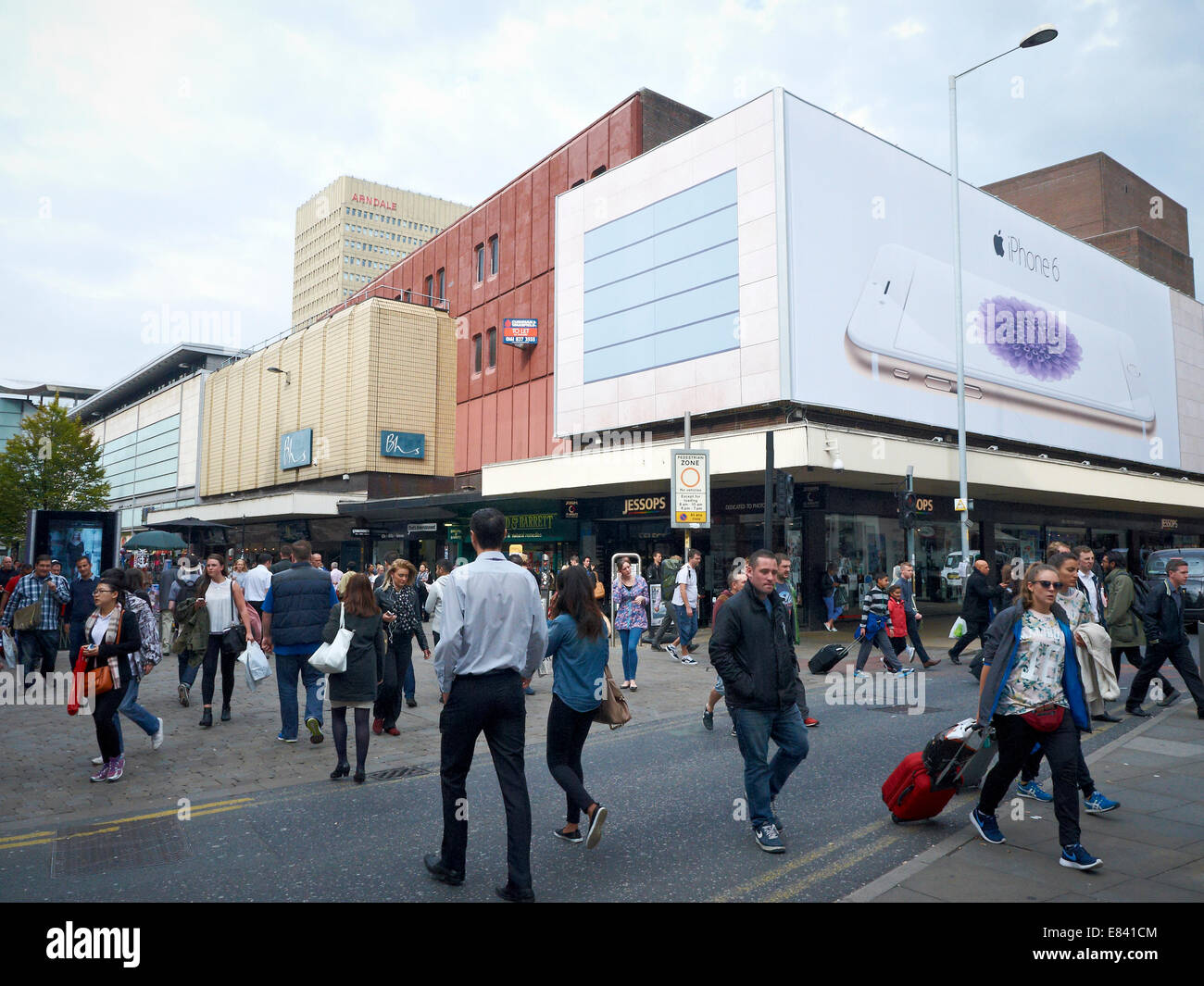 Apple iPhone 6 billboard in Manchester UK Stock Photo