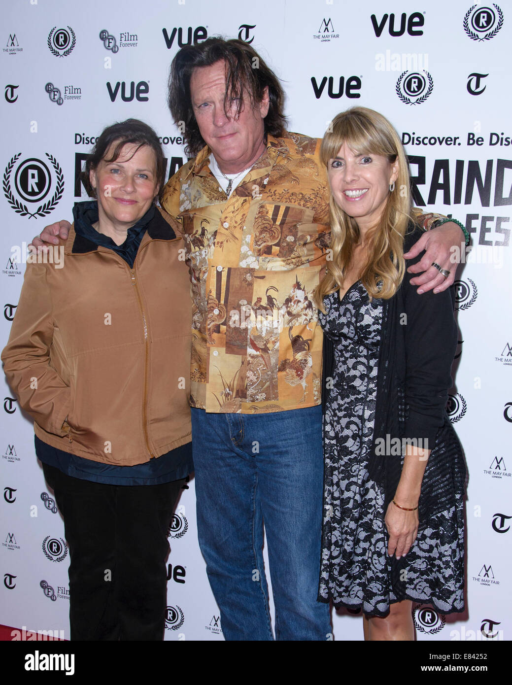 Cast and Crew attends the European premiere of THE NINTH CLOUD at Raindance Film Festival on 29/09/2014 at The Vue Piccadilly, London. Persons pictured: Director Jane Spencer, Michael Madsen, Julia Verdin. Stock Photo