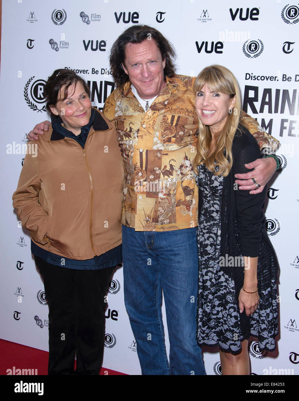 Cast and Crew attends the European premiere of THE NINTH CLOUD at Raindance Film Festival on 29/09/2014 at The Vue Piccadilly, London. Persons pictured: Director Jane Spencer, Michael Madsen, Julia Verdin. Picture by Julie Edwards Stock Photo