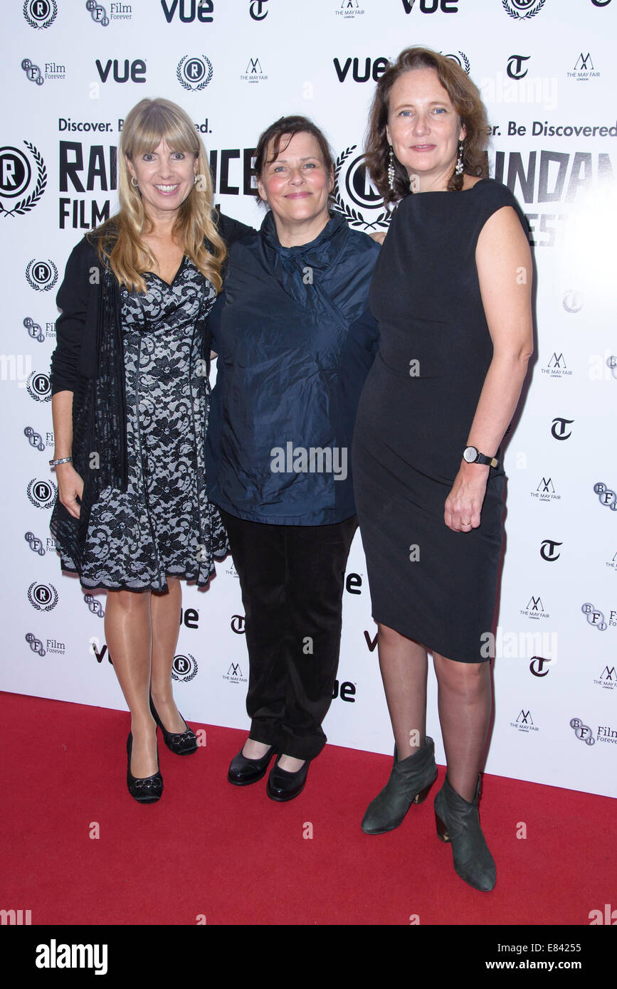 Cast and Crew attends the European premiere of THE NINTH CLOUD at Raindance Film Festival on 29/09/2014 at The Vue Piccadilly, London. Persons pictured: Director Jane Spencer, Julia Verdin, Writer Lucy Shuttleworth. Picture by Julie Edwards Stock Photo