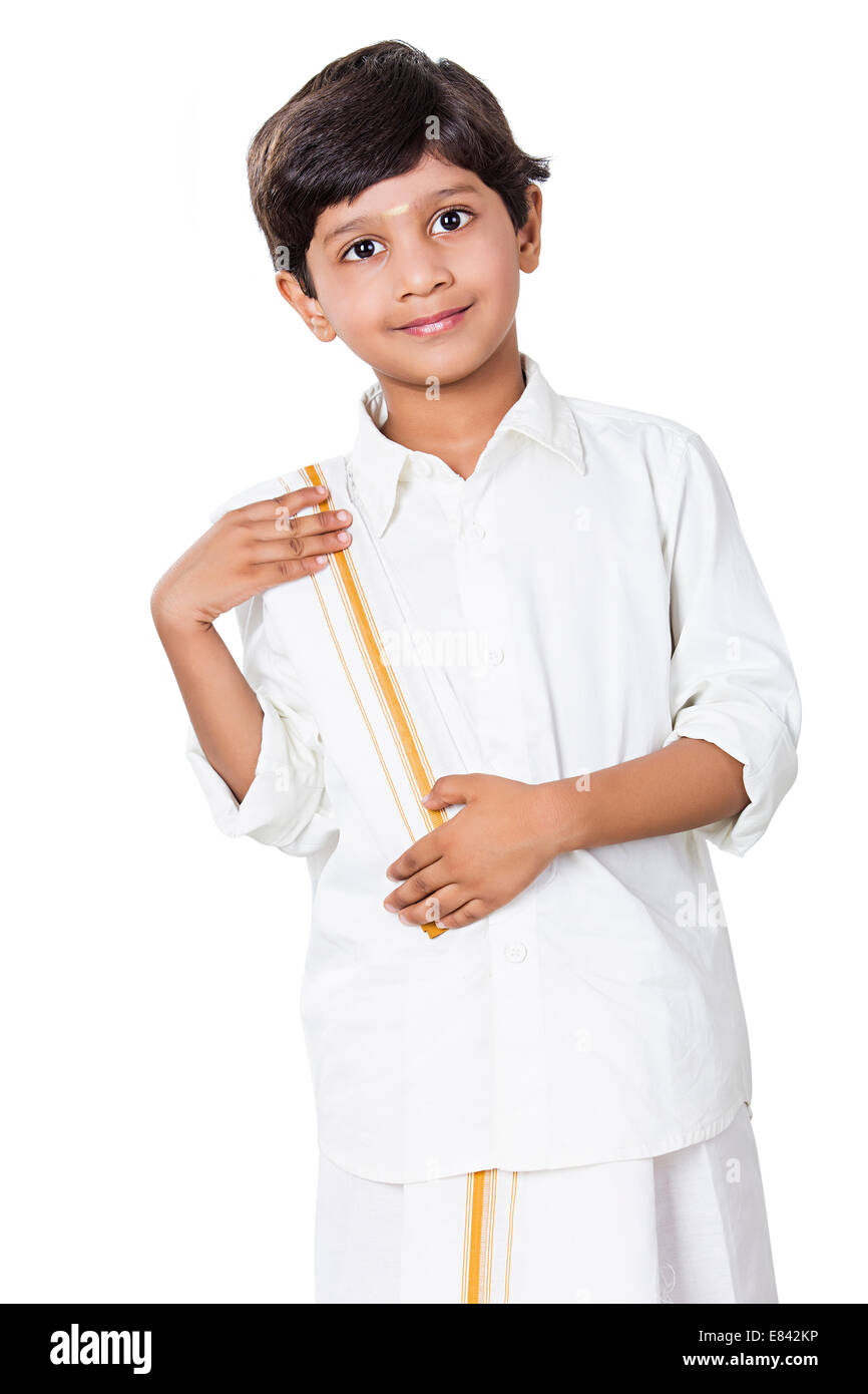 South Indian child standing pose Stock Photo