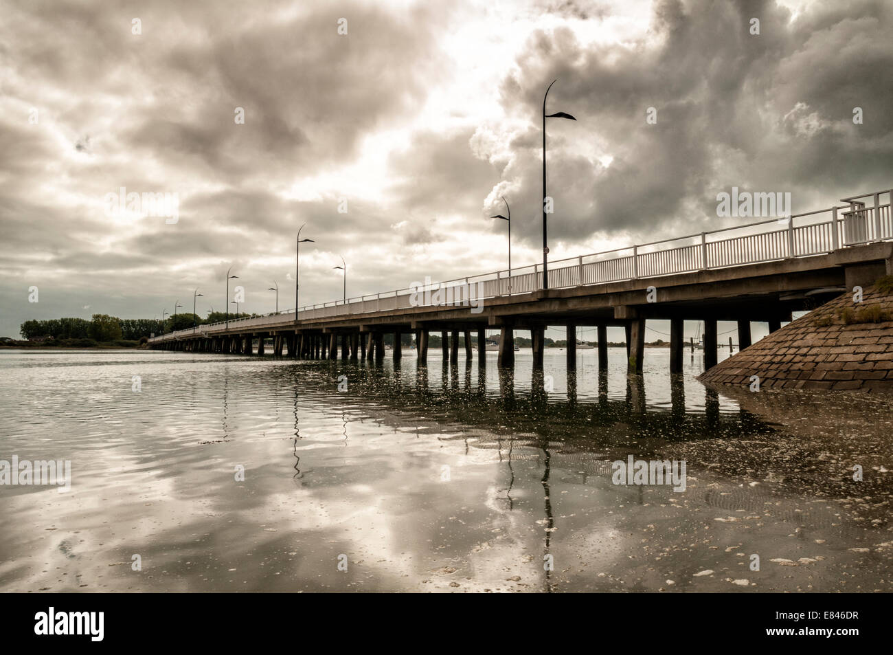 Langstone Bridge (also known as Hayling Bridge) connects Hayling Island