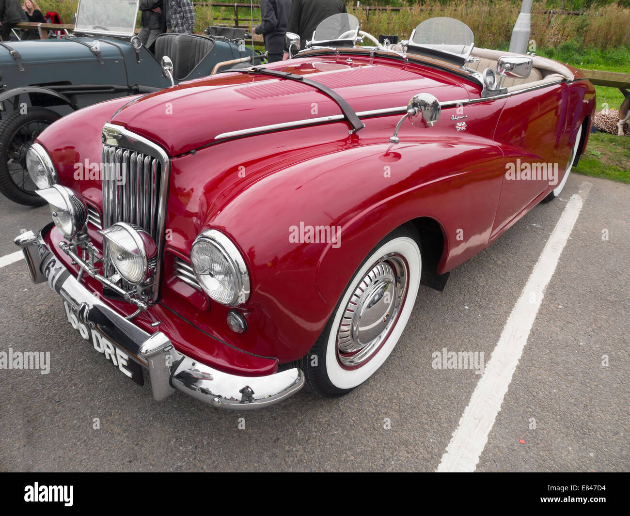 Immaculately restored 1954 Sunbeam Alpine Convertible motor car Stock Photo