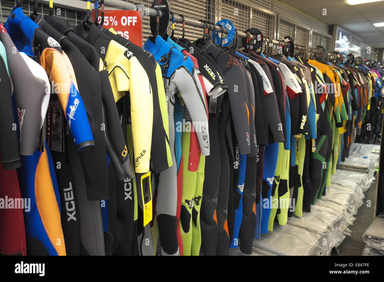 wetsuits in store
