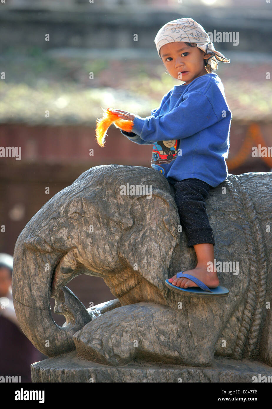 Girl riding an elephant hi-res stock photography and images - Alamy