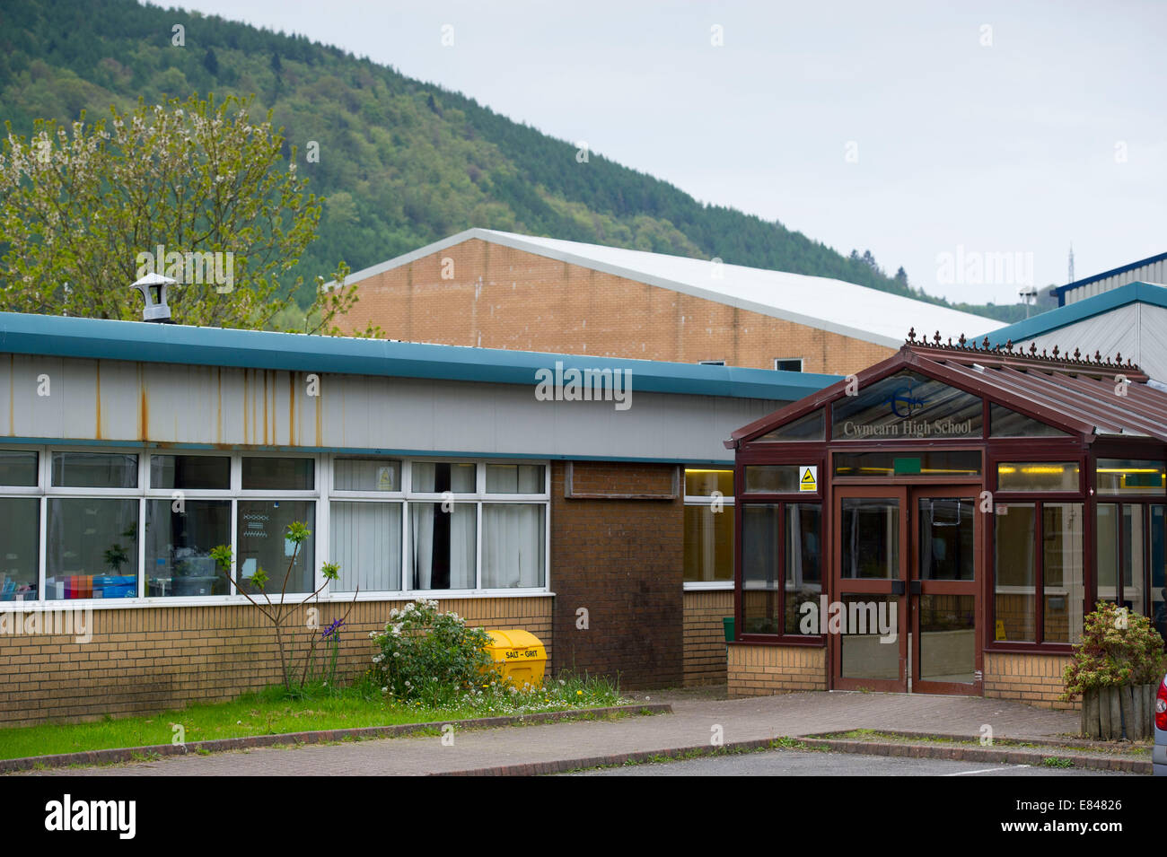 A general view of Cwmcarn High School in Newport, Gwent, Wales. Stock Photo