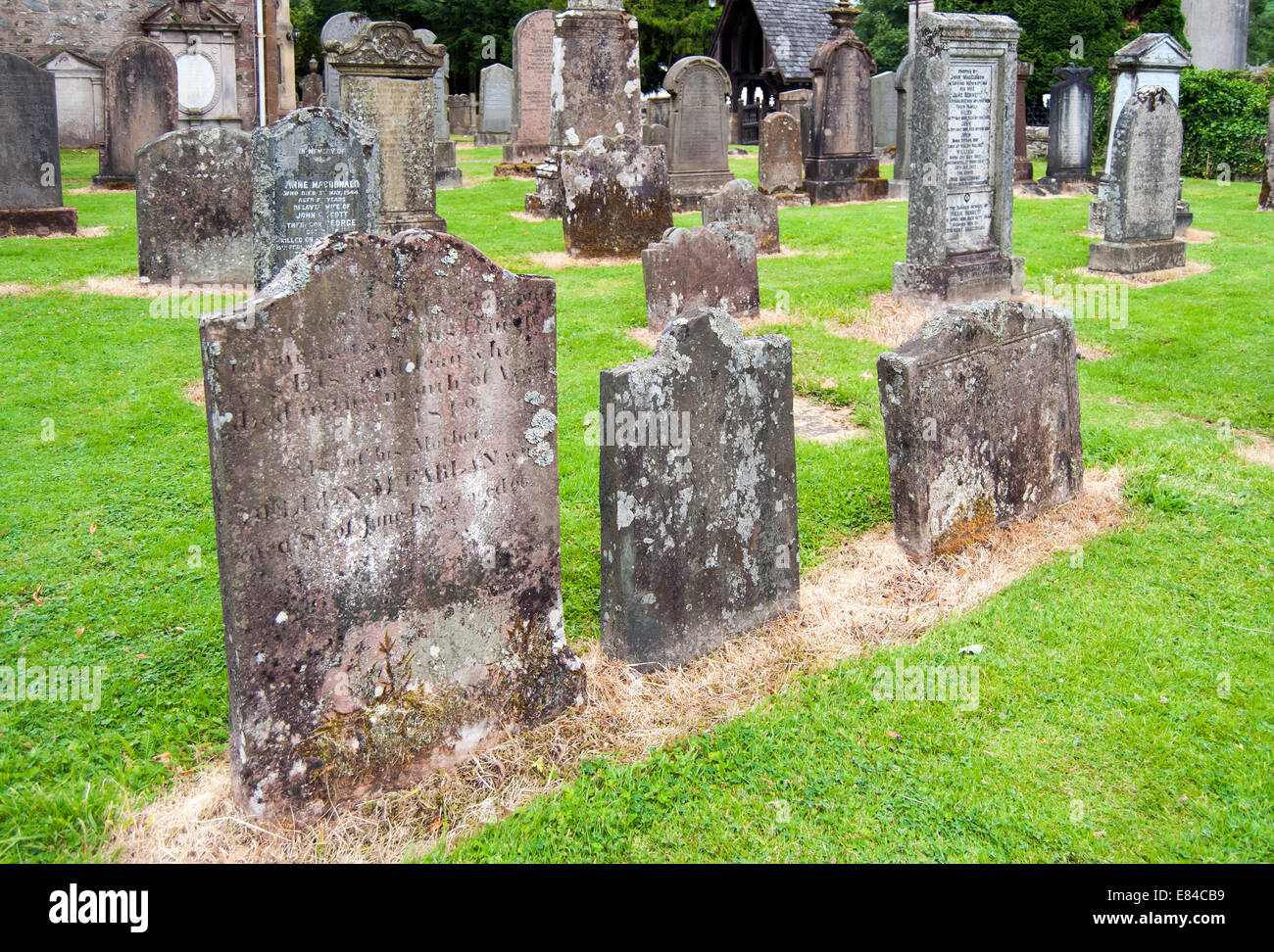 Luss Cemetery, Scotland, UK Stock Photo