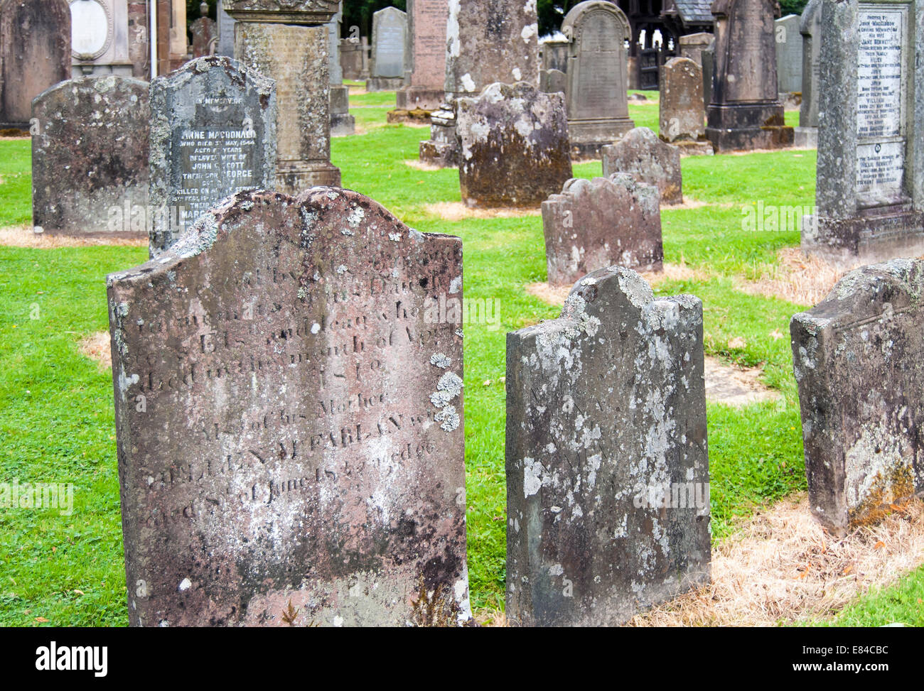 Luss Cemetery, Scotland, UK Stock Photo