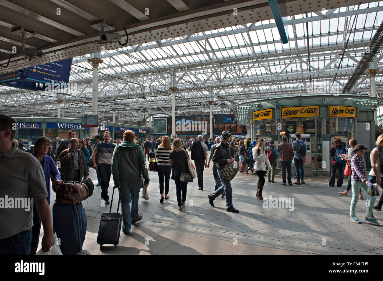 The Booking Hall at Edinburgh Waverley Railway Station Stock Photo