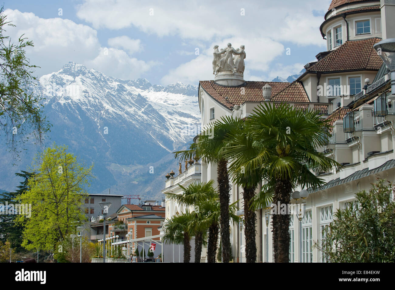 Meran in South Tyrol in Italy in the spring Stock Photo