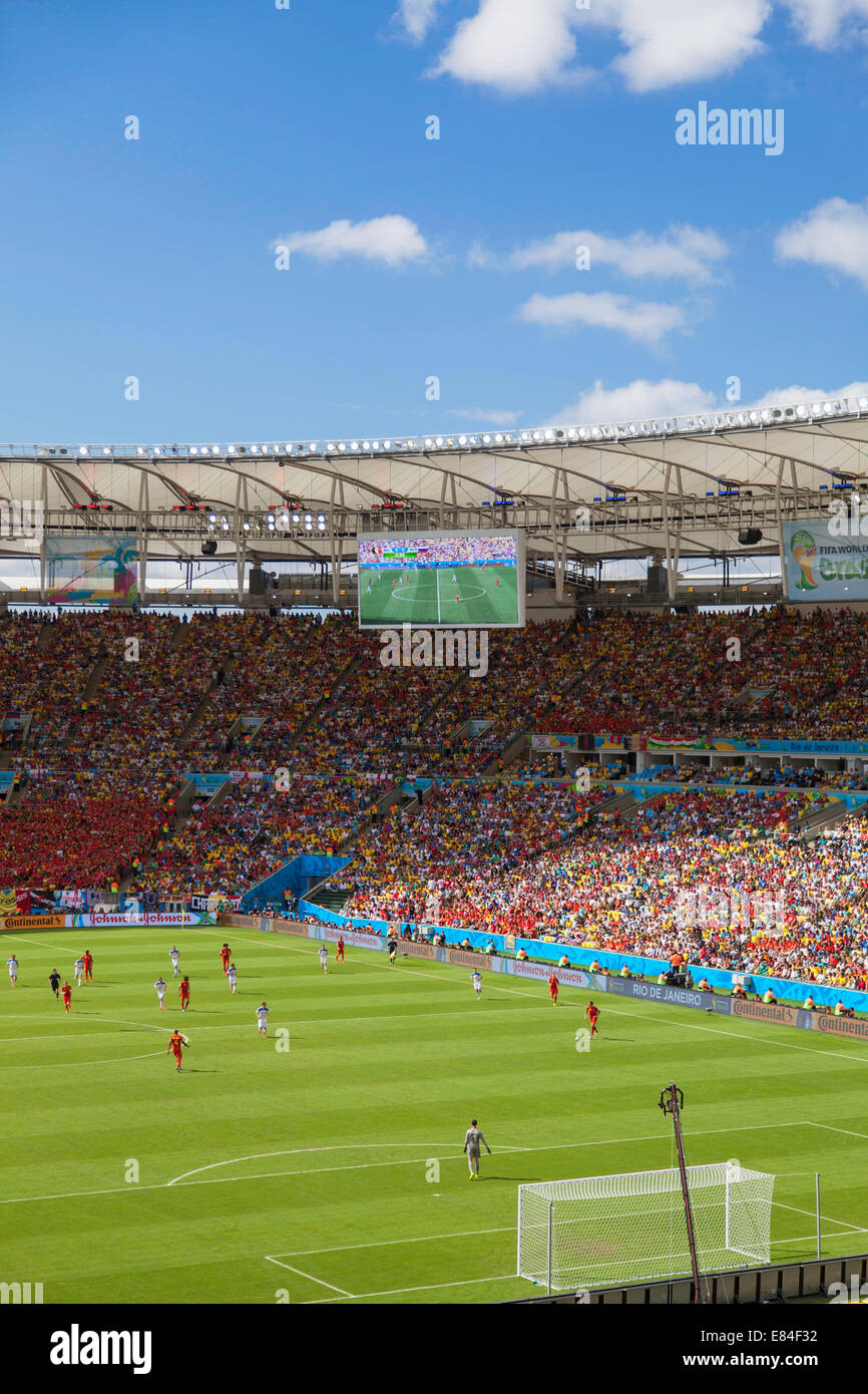 Belgium v Russia World Cup football match at Maracana stadium, Rio de Janeiro, Brazil Stock Photo