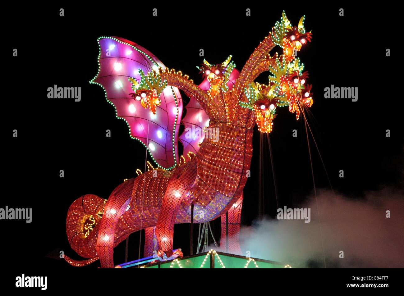 Paper Dragon decoration during Chinese new year celebrations Stock