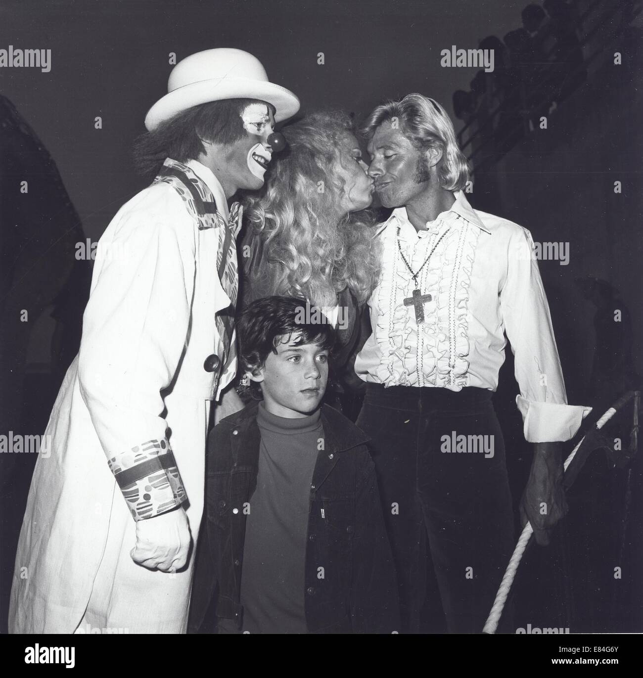 SALLY STRUTHERS With Steven Bell Gunther Gebel Williams And Clown Supplied By Photos Inc