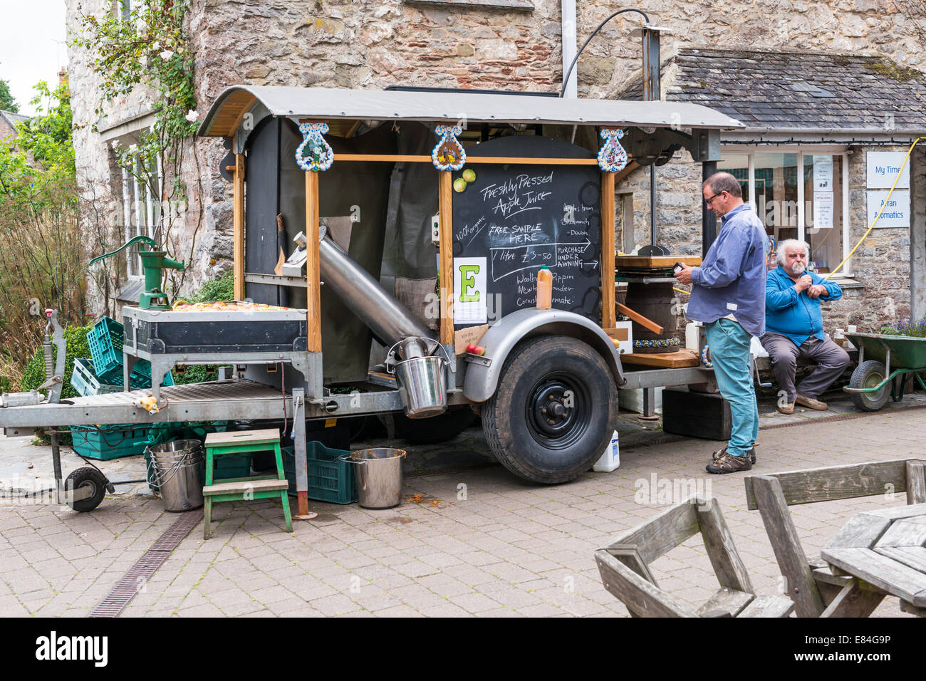 Dartington Cider Festival. A vintage apple juice and cider making