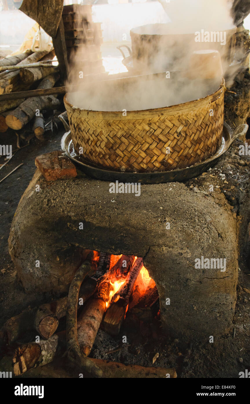 Sugar palm making/ factory in Banyuwangi near Sukamade East, Java, Indonesia Stock Photo