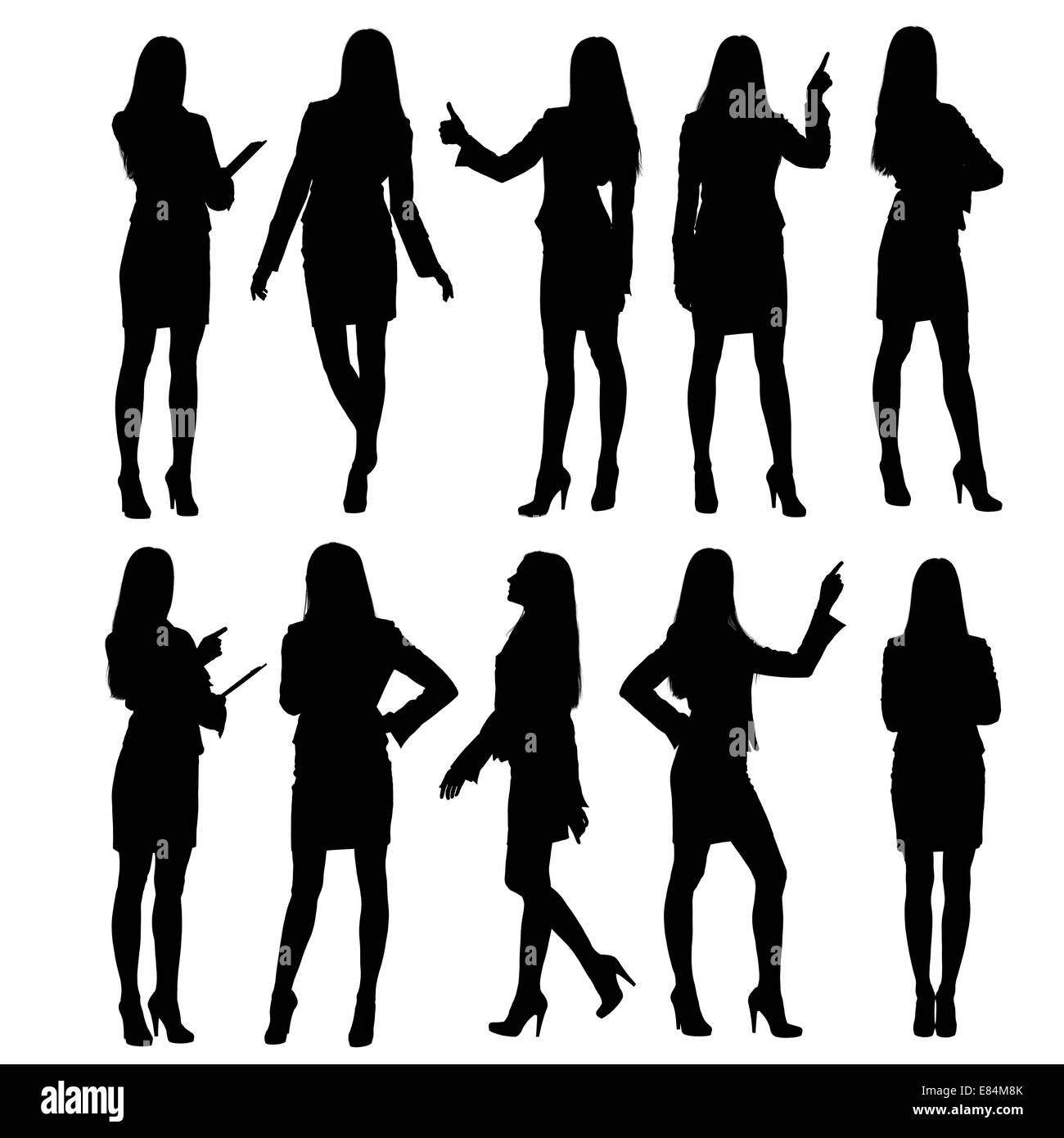 Business woman silhouettes Stock Photo - Alamy