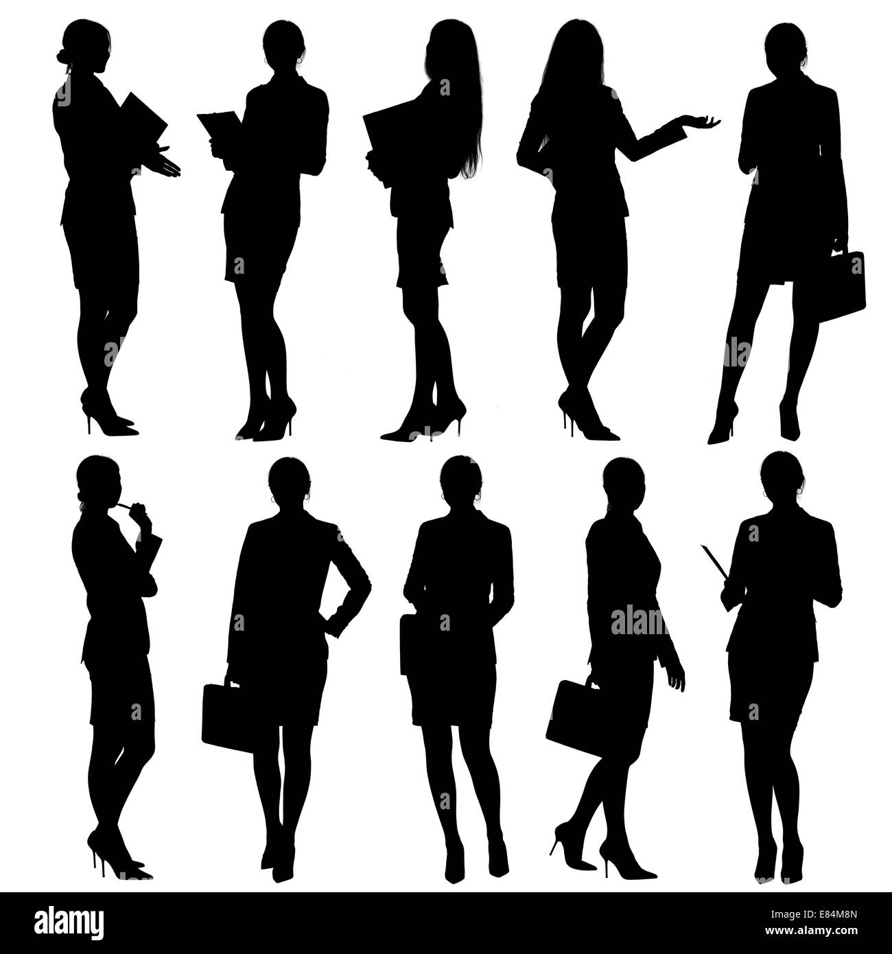 Business woman silhouettes Stock Photo - Alamy