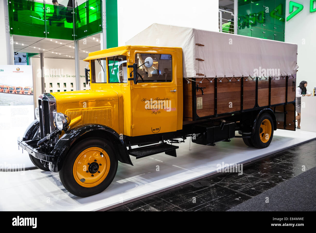 Historic German truck Bussing NAG from 1931 at the 65th IAA Commercial Vehicles Fair 2014 in Hannover, Germany Stock Photo