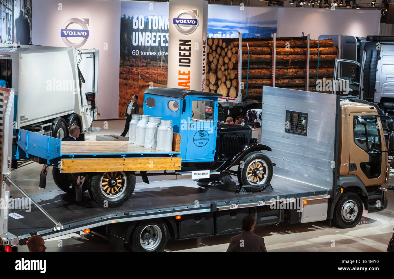 Historic VOLVO truck from 1929 at the 65th IAA Commercial Vehicles Fair 2014 in Hannover, Germany Stock Photo