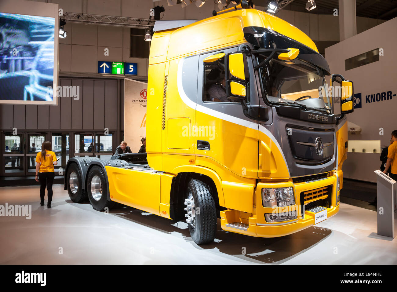New chinese DONGFENG KX truck at the 65th IAA Commercial Vehicles Fair 2014 in Hannover, Germany Stock Photo