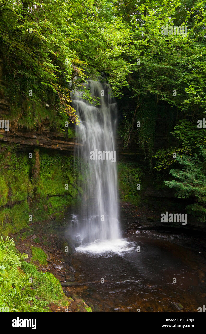 Glencar Waterfall mentioned in 'The Stolen Child', a poem by William Butler Yeats, County Leitrim, Ireland Stock Photo