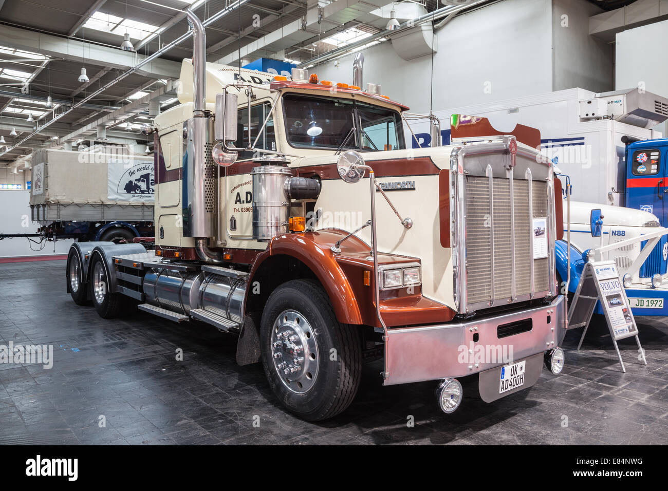 Historic Kenworth truck T 800 from 1983 at the 65th IAA Commercial Vehicles Fair 2014 in Hannover, Germany Stock Photo
