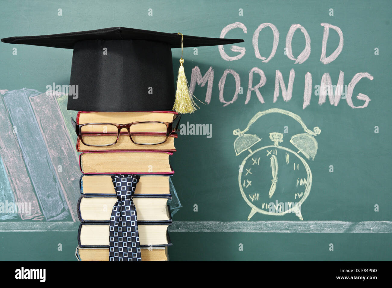 Good morning! Unusual education concept. Stock Photo