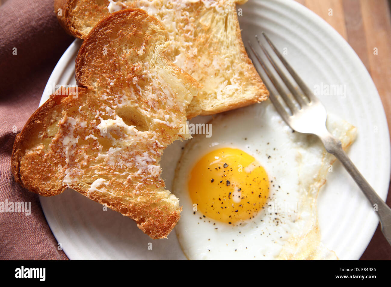Two slices toast butter hires stock photography and images Alamy