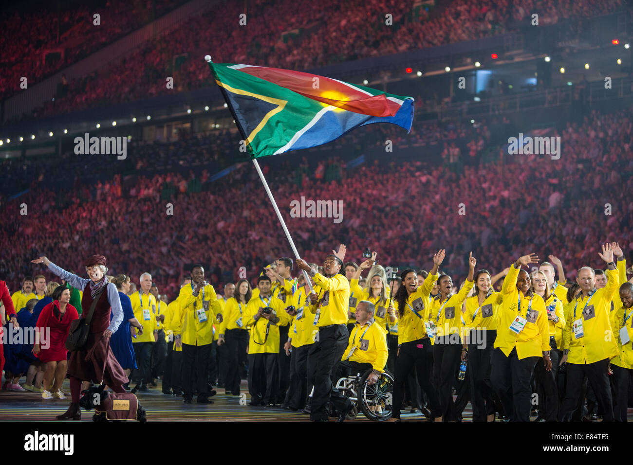Opening ceremony of the Glasgow 2014 Commonwealth Games, at Celtic Park ...