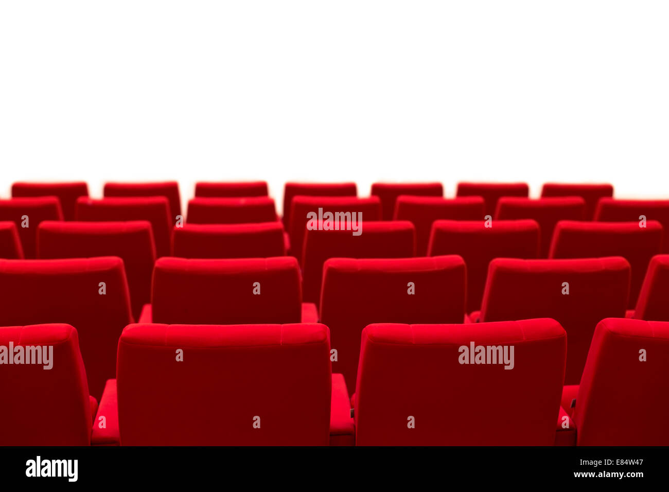 Red and empty theater seats isolated Stock Photo - Alamy