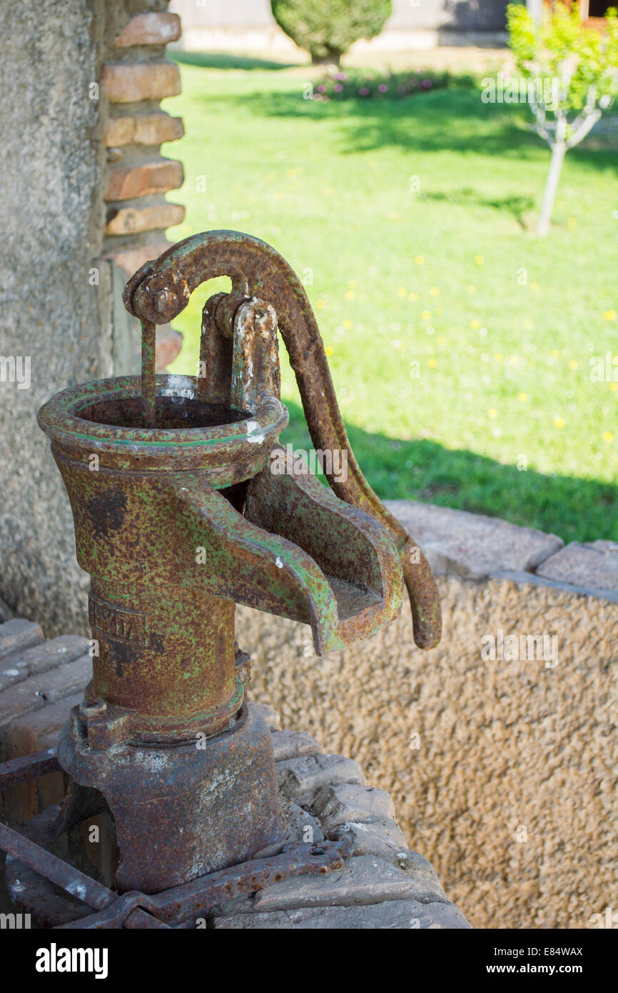 Manual water pump Stock Photo Alamy
