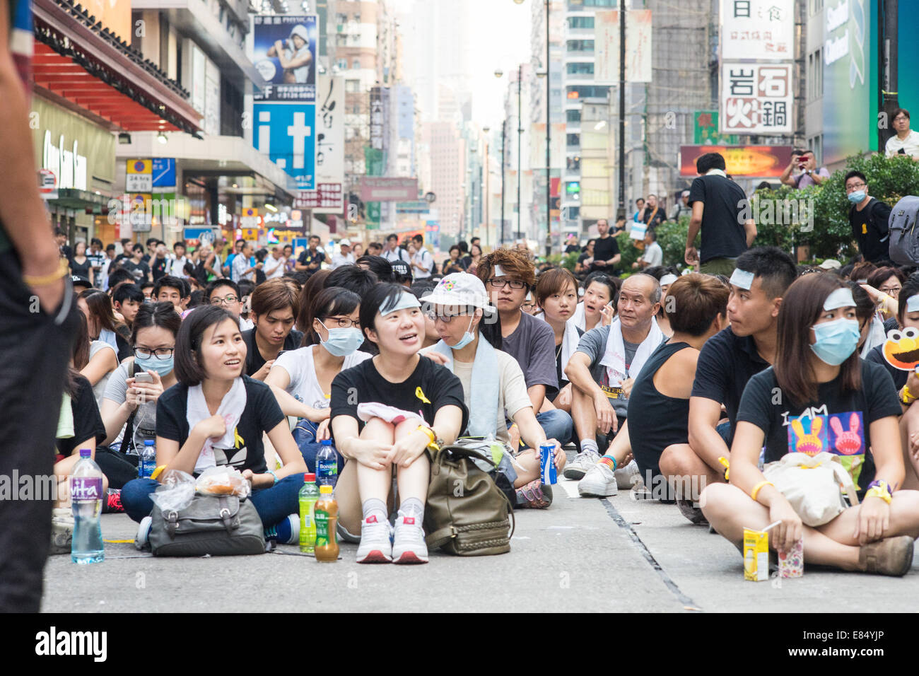 Hong Kong, China. 29th September, 2014. People  are occupying in Causeway Bay and Mongkok, for a democratic election. Credit:  kmt rf/Alamy Live News Stock Photo
