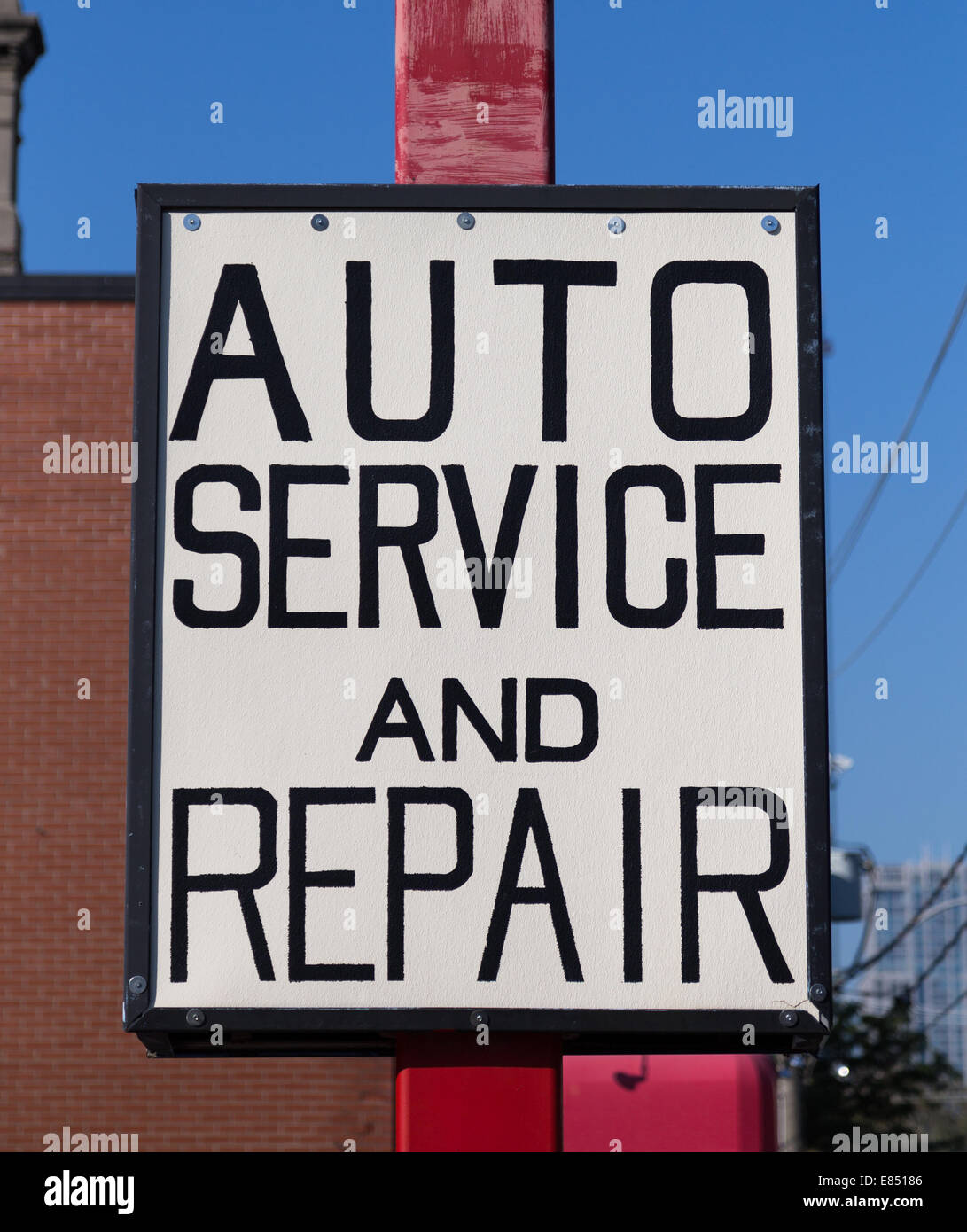 Auto Repair Shop Sign – AC Repair & Recharge Service, New