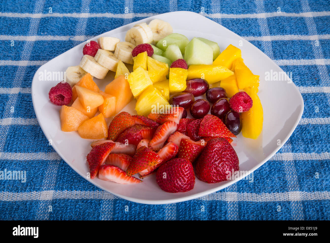 Pineapple melon fruit salad hi-res stock photography and images - Alamy
